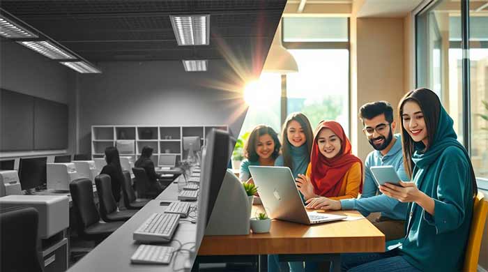 تصویر مربوط به اینترنت قدیم و دوران مودم ۵۶k